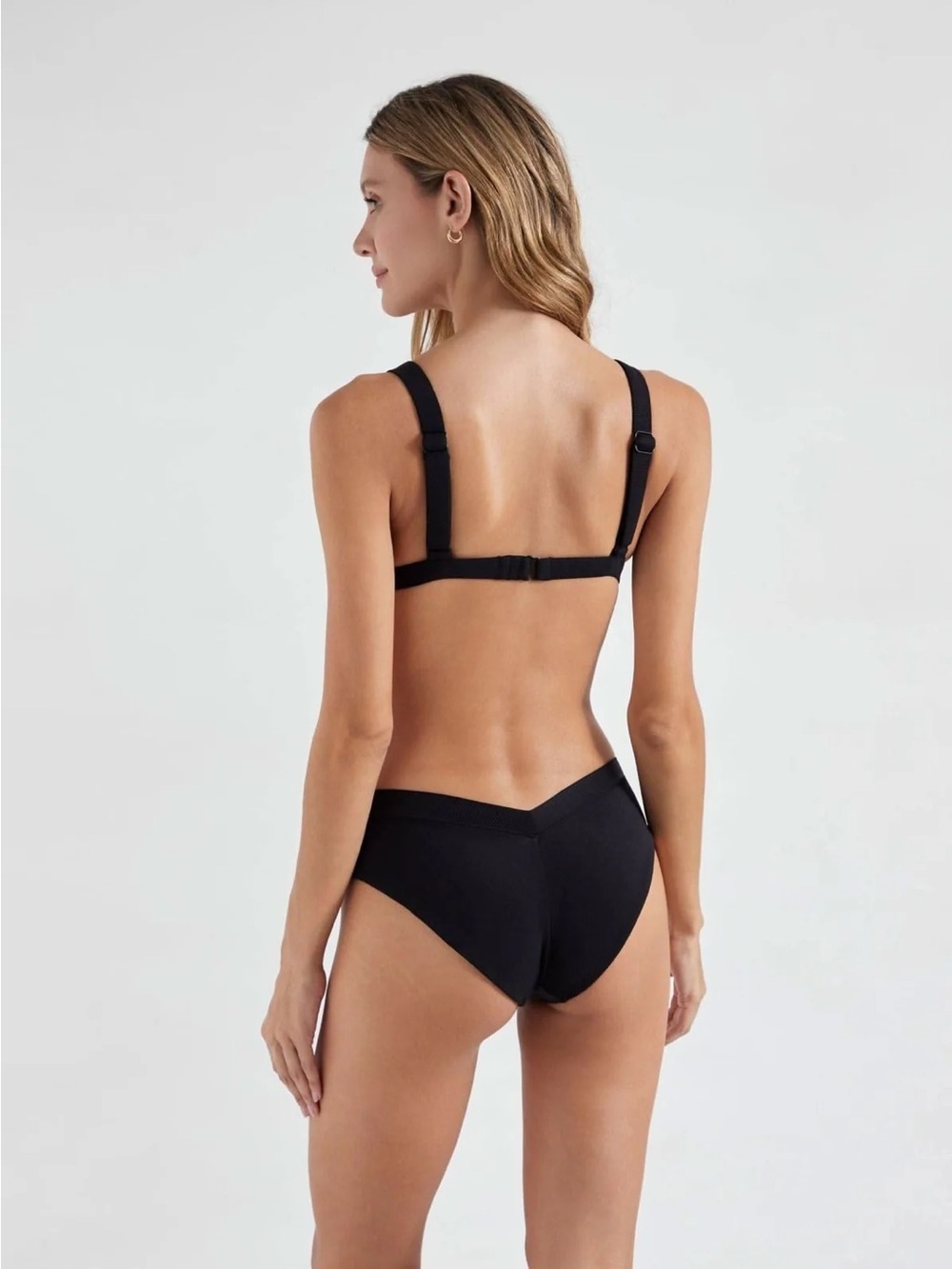OneOne Swim NWT Jesse Full Coverage Black Bottoms Size Large